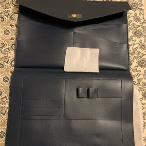Laptop organizer vegan leather